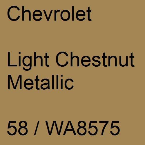 Chevrolet, Light Chestnut Metallic, 58 / WA8575.